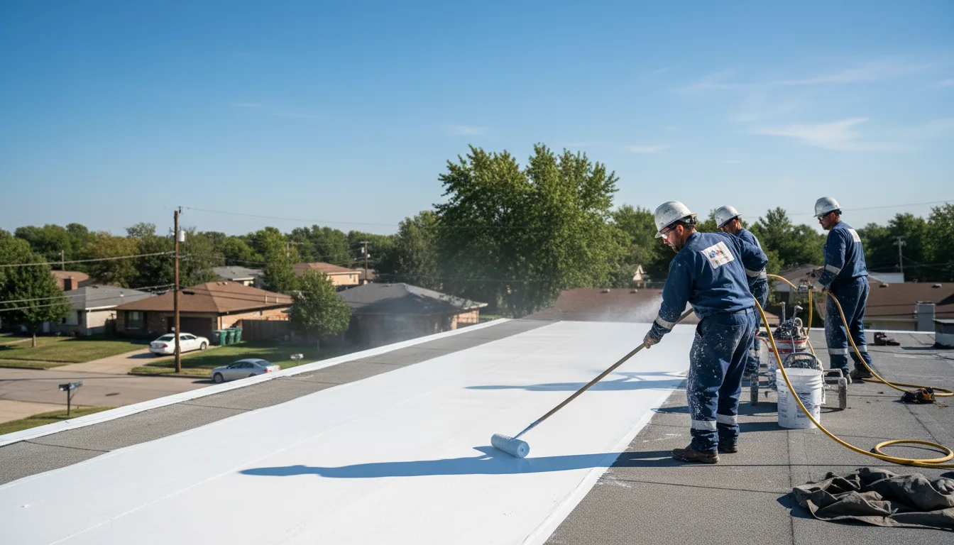 Commercial roof coating in Island Lake, IL near me